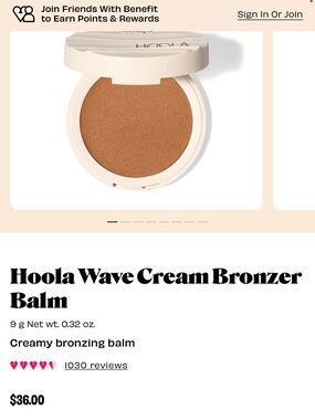 Benefit Hoola Wave Cream Bronzer Balm —Medium